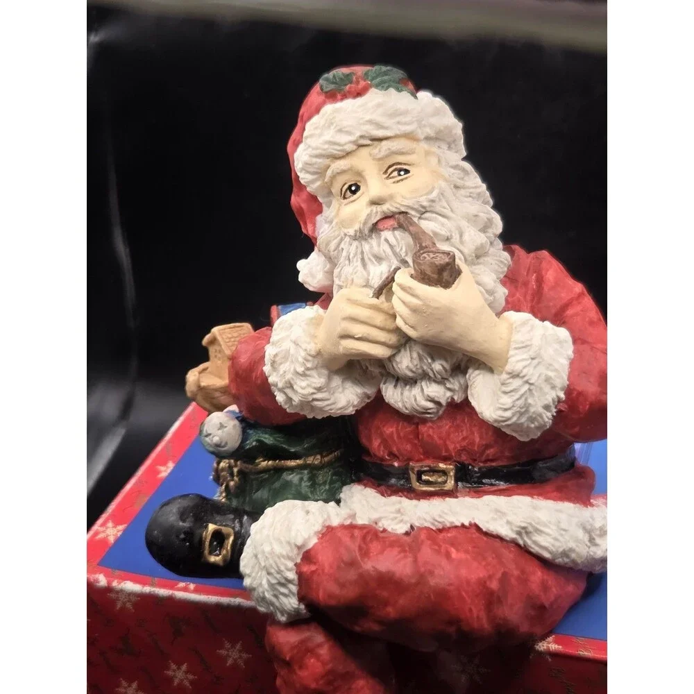 Vtg Artmark Santa Claus Leg Crossed Shelf Sitter Figurine Christmas Holiday 8